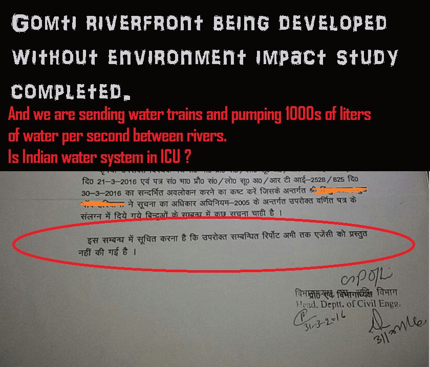 Application Response - Gomti Riverfront being developed without Environmental Impact assessment and management Report by IIT Roorkee