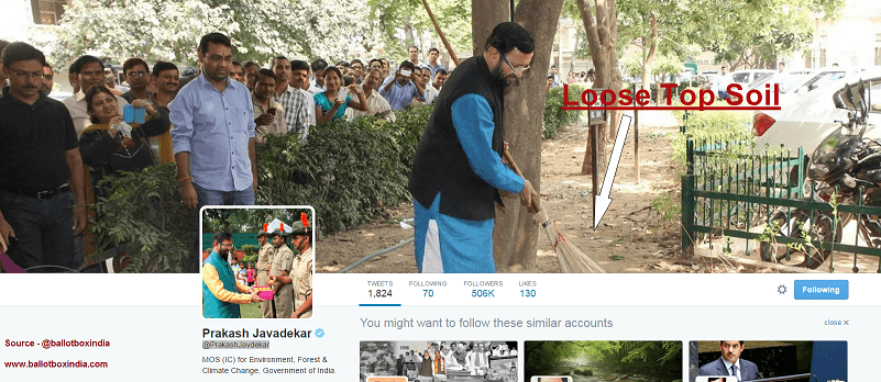 Does below profile picture of MOS Environment (India) highlights something about our leaders and cit