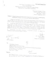 Case forwarded to National Clean Ganga Mission by  Joint Director National River Conservation Directorate