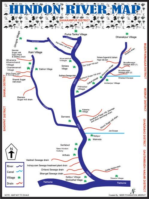 Hindon Origination &amp; Introduction  Kaluwala Khol i.e. Hindon River starts from Shivalik mountain