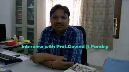 Question: So Prof. Govind Ji Pandey from where and when did you perceive and conceive the idea of st