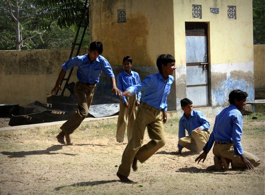 Image: Students playing Kho-Kho in a government school in HaryanaUltra liberal shower of cash on the
