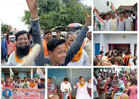 काँग्रेस का वर्चुअल बिहार क्रांति महासम्मेलन, समस्तीपुर जिले की रोसेरा विधानसभा क्षेत्र में निकाली गई रैली
