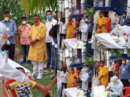 आलम नगर वार्ड के अंतर्गत अंबेडकर पार्क राम विहार में केजीएमसी के डॉक्टर द्वारा कोविड-19 जांच शिविर का आयोजन