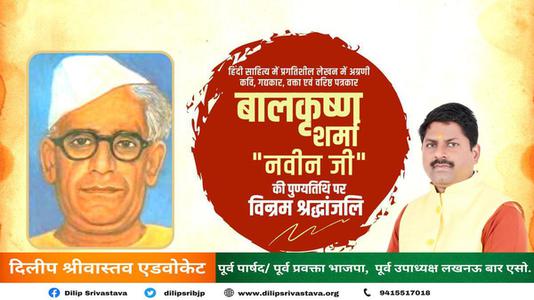 दिलीप श्रीवास्तव-बालकृष्ण शर्मा जी  की पुण्यतिथि पर विनम्र श्रद्धांजलि