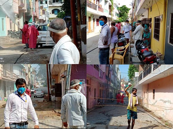 कोरोना महामारी के संक्रमण से क्षेत्रवासियों को सुरक्षित रखने के लिए कानपुर बर्रा 51 वार्ड से पार्षद 