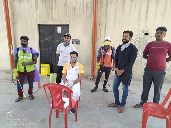कानपुर के शास्त्री नगर, वार्ड-91 में कोरोना के संक्रमण से आमजन को सुरक्षित रखने के दृष्टिकोण से पार्