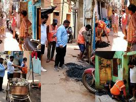 कानपुर के हरबंश मोहाल में विभिन्न इलाकों की गलियों में नालियों की सफाई करायी