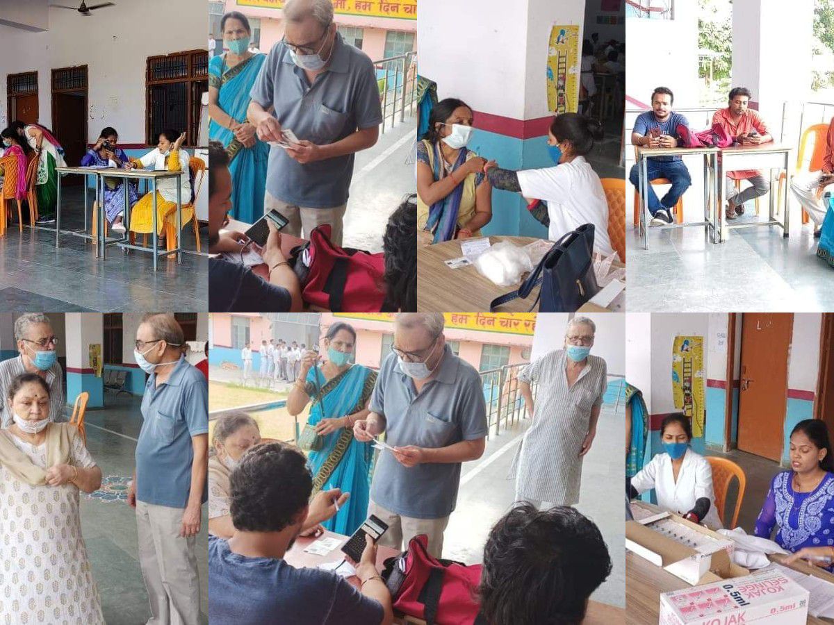 जयशंकर प्रसाद वार्ड में  कोरोना वैक्सीनेशन कैम्प का आयोजन हुआ-लखनऊ के जय शंकर प्रसाद वार्ड स्थित सरस