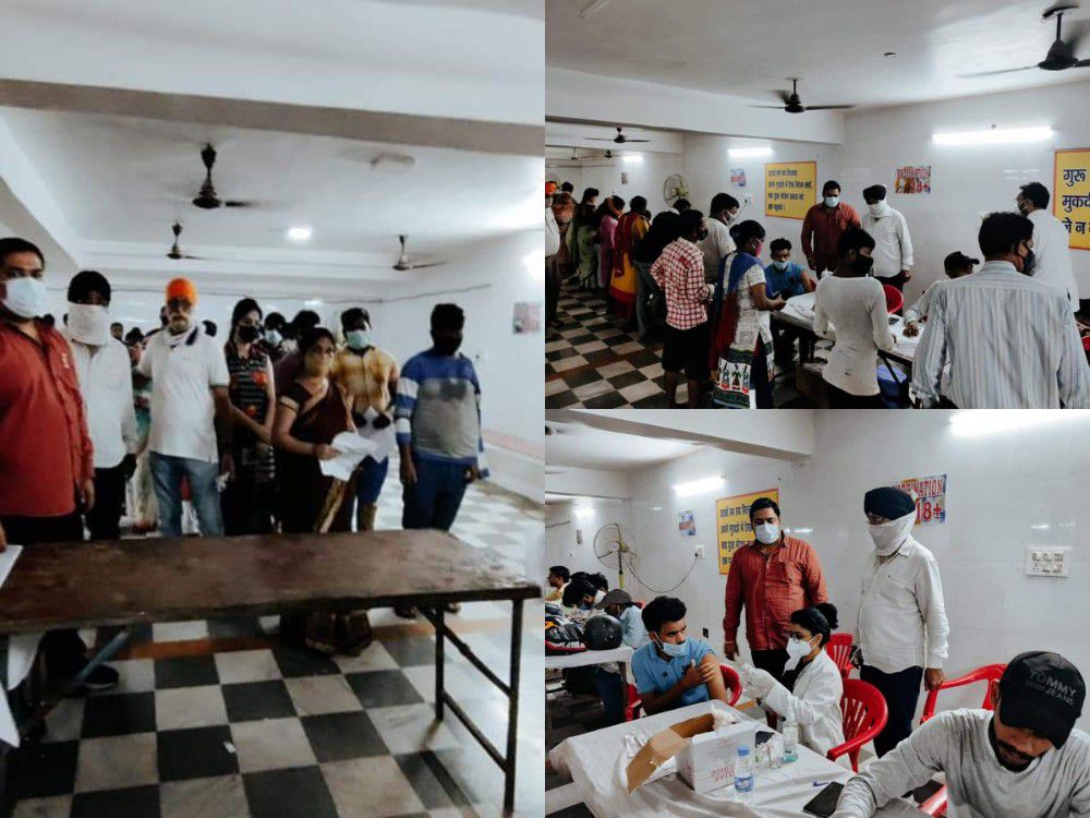 लखनऊ के हिंदनगर वार्ड में  लगातार दुसरे दिन चालु रहा कोविड-19 वैक्सीनेशन कैम्प-लखनऊ के हिंद नगर वार्
