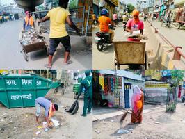 वार्ड संख्या 7 नई बस्ती के विभिन्न स्थानो पर  सफाई अभियान की शुरूआत