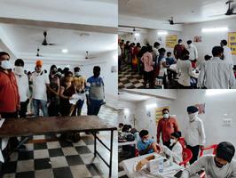 लखनऊ के हिंदनगर वार्ड में  लगातार दुसरे दिन चालु रहा कोविड-19 वैक्सीनेशन कैम्प