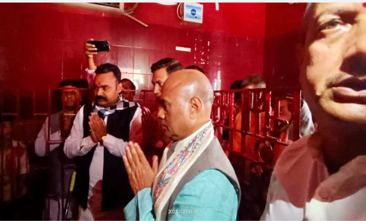 श्री आरसीपी सिंह  पहुंचे  मनीगाछी प्रखंड में वाणेश्वरी भगवती शक्तिपीठ-