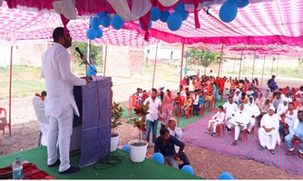 रामपुर प्रखंड के गम्हरिया गाँव में डॉ भीमराव अंबेडकर जयंती के अवसर पर  जनसभा को किया संबोधित