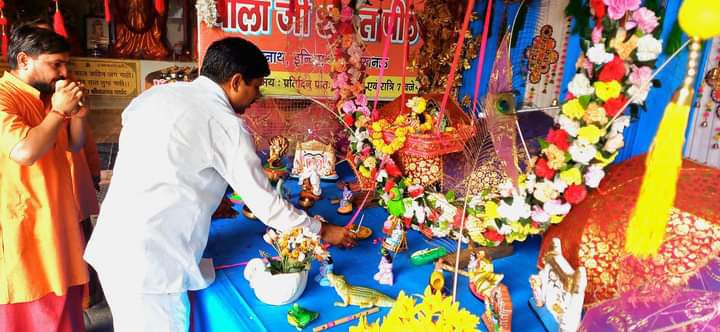 लखनऊ इंदिरा नगर श्री बालाजी शक्तिपीठ भूतनाथ मंदिर में श्री कृष्ण के "छठी महोत्सव समारोह" का किया आयो